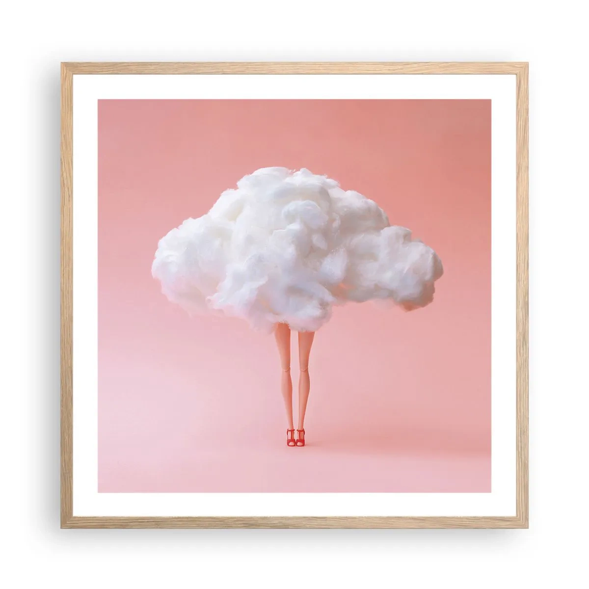 Poster in cornice rovere chiaro - Dolce promessa - 60x60 cm