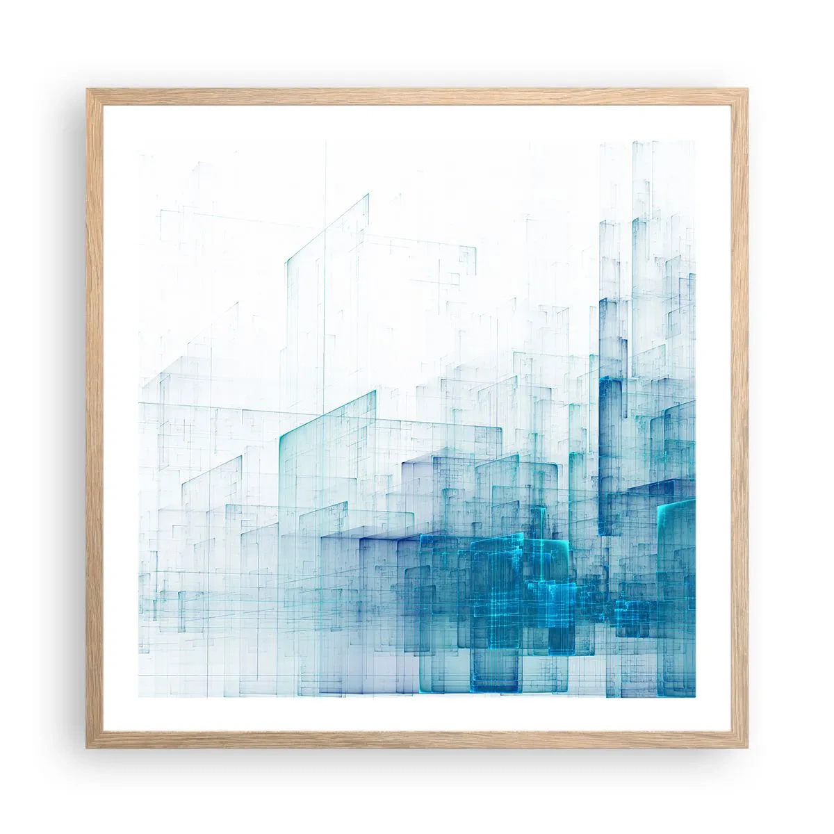 Poster in cornice rovere chiaro - E lo spazio fu - 60x60 cm