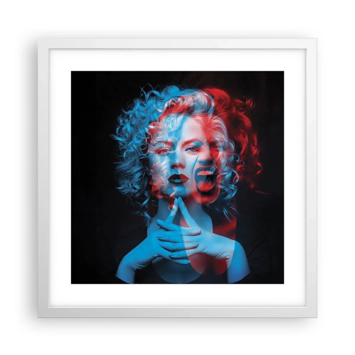 Poster in cornice bianca - Alter ego - 40x40 cm