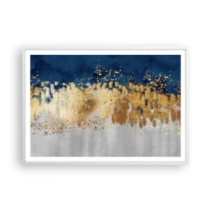 Poster in cornice bianca - Composizione moderna con bagliore - 100x70 cm