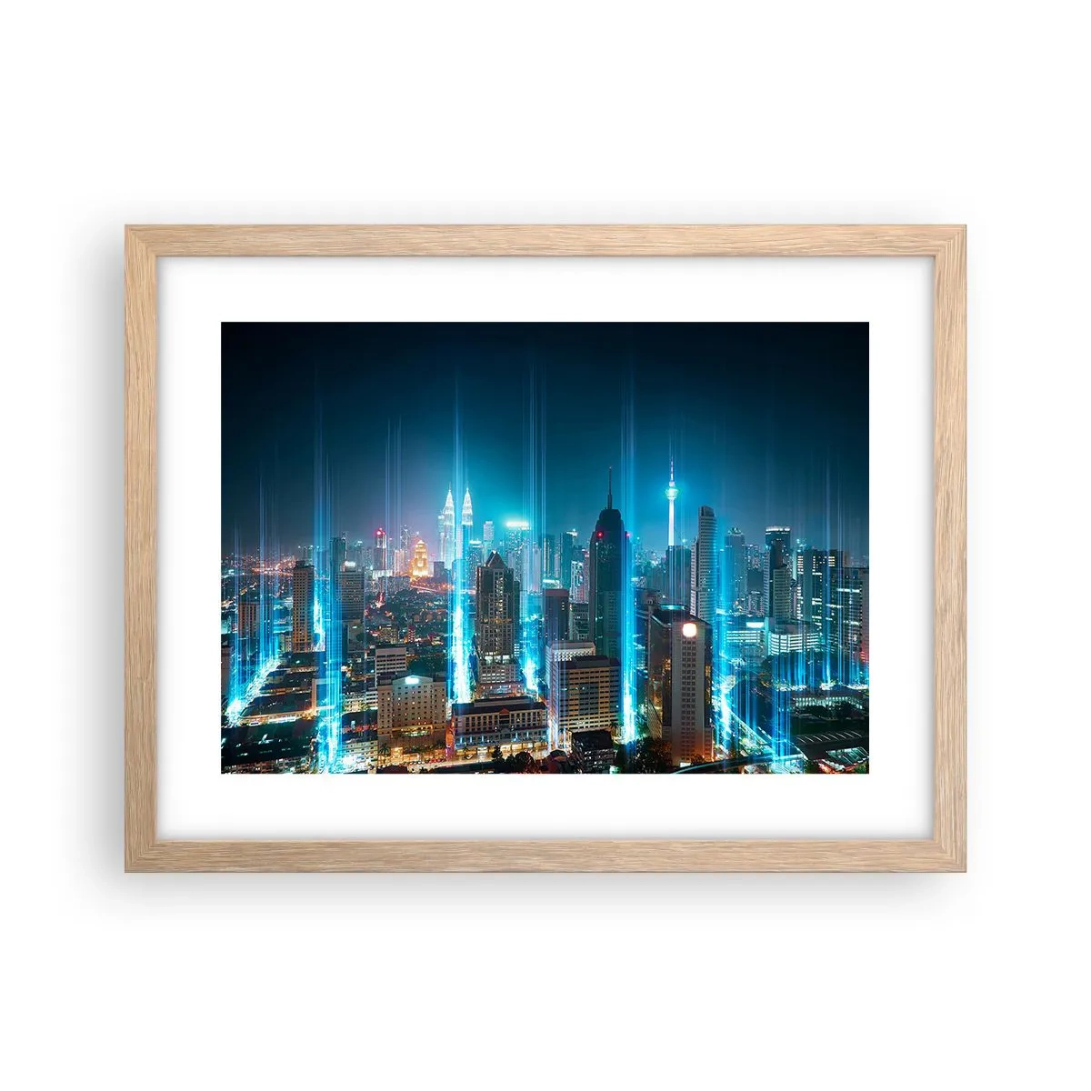 Poster in cornice rovere chiaro - Da Berlino al cielo - 40x30 cm