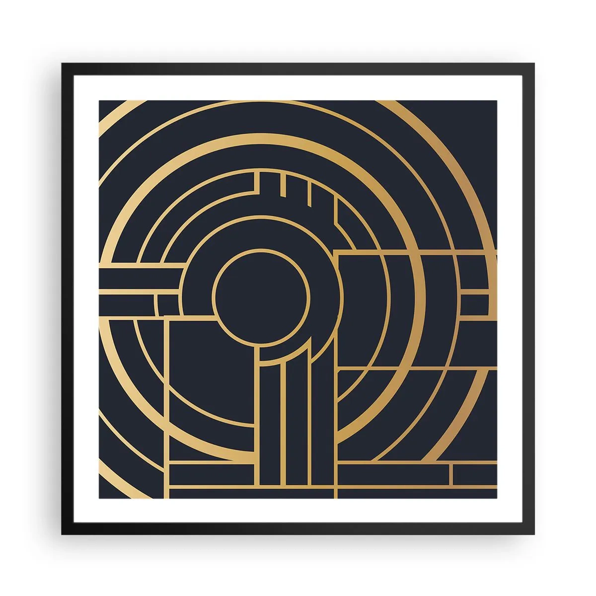 Poster in cornice nera - Il giro delle cose - 60x60 cm