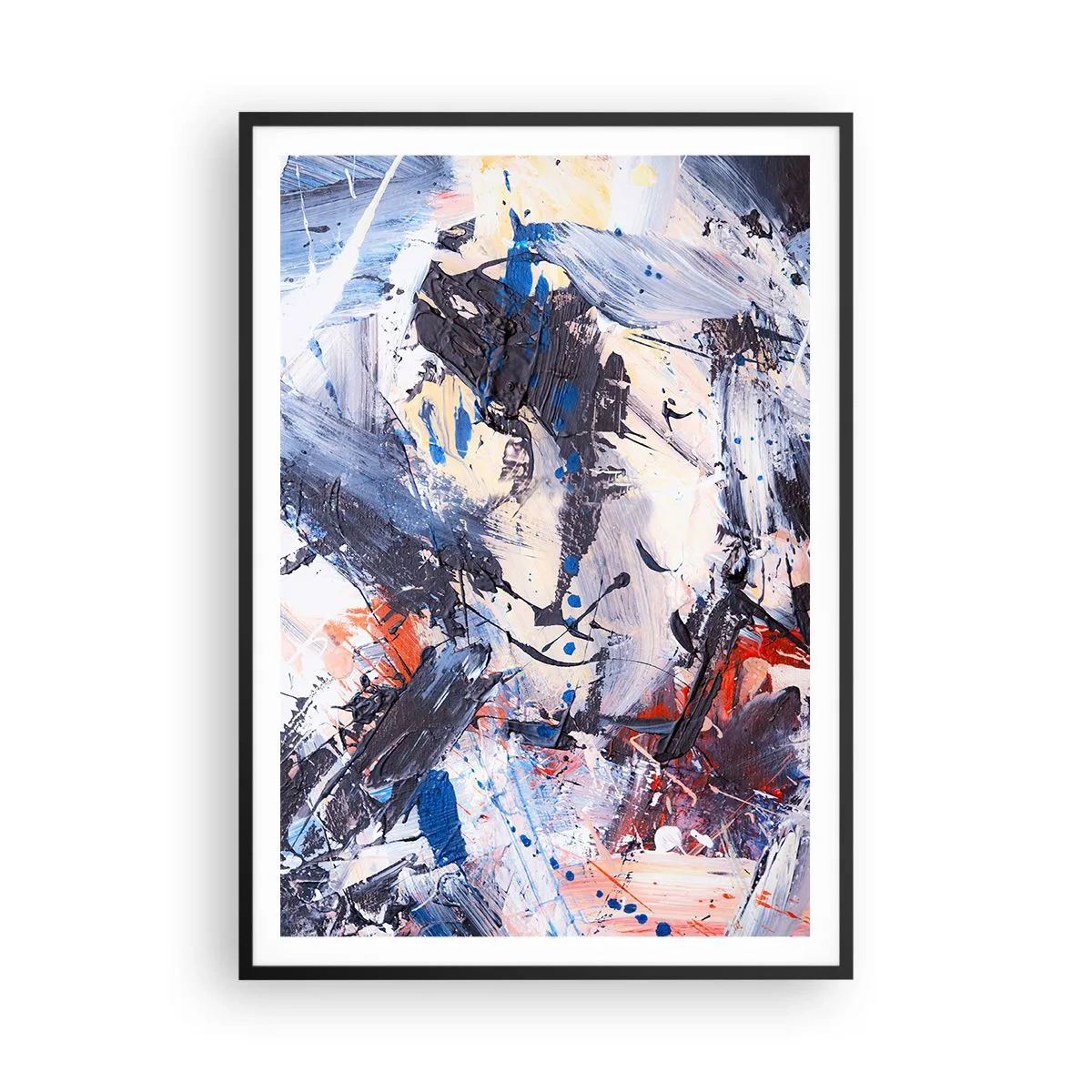 Poster in cornice nera - La danza folle dell'astrazione - 70x100 cm