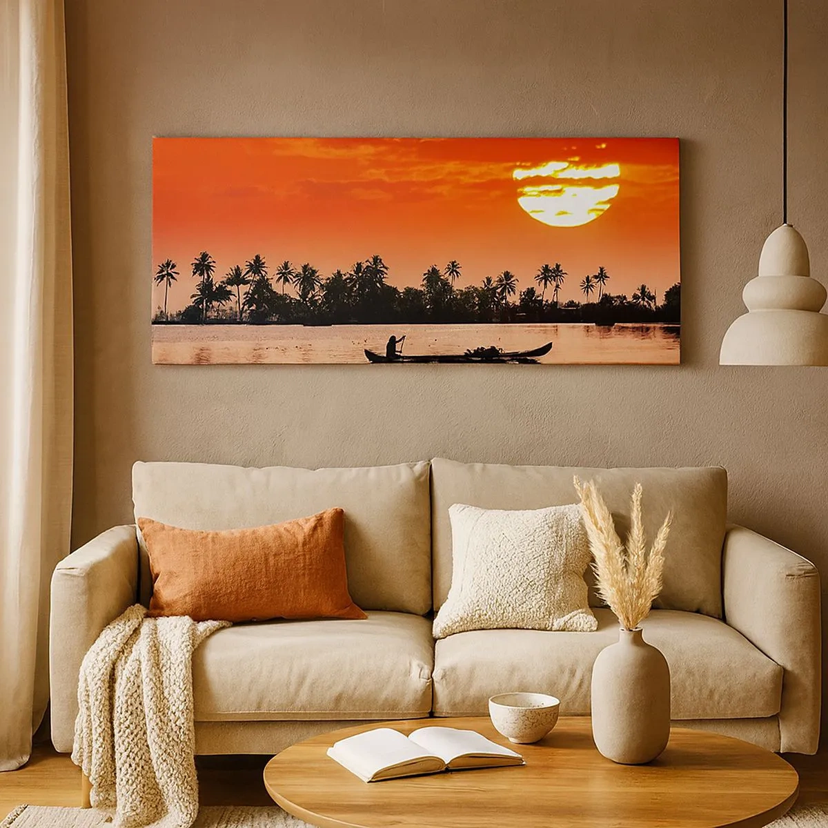 Quadro su tela - Stampe su Tela - La calma dei tropici al tramonto - 100x40 cm