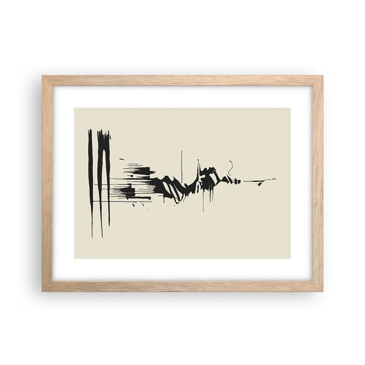 Poster in cornice rovere chiaro - Astrazione frettolosa - 40x30 cm