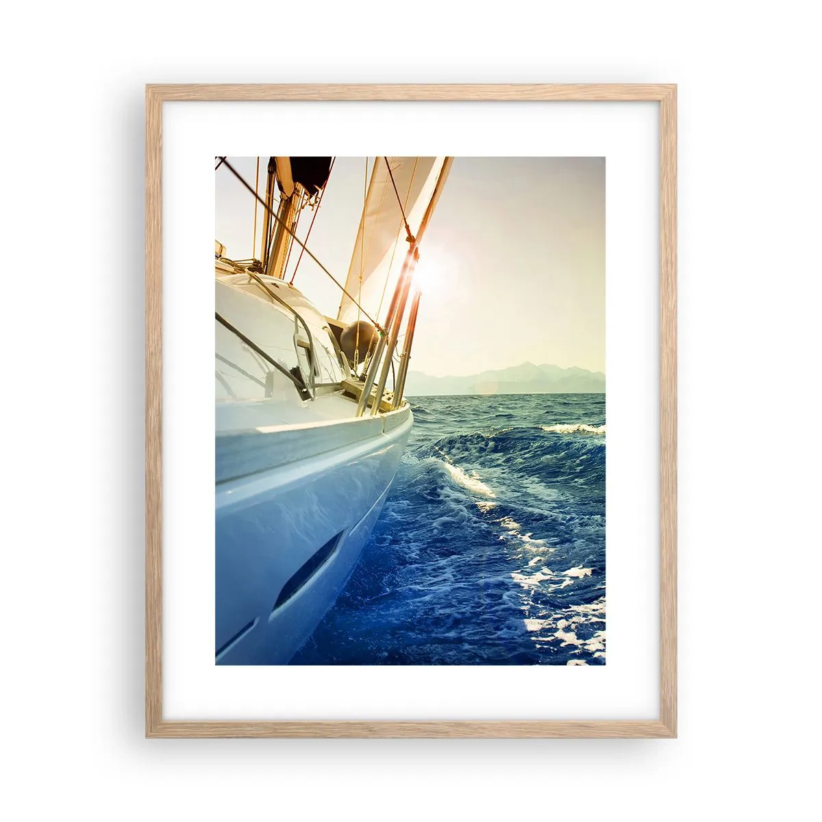 Poster in cornice rovere chiaro - Verso l'avventura - 40x50 cm