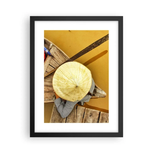 Poster in cornice nera - Vita sul Fiume Giallo - 30x40 cm