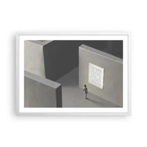 Poster in cornice bianca - Ma dove mi trovo? - 70x50 cm