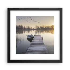 Poster in cornice nera - Tornerò un giorno - 30x30 cm