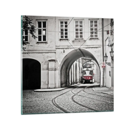 Quadro su vetro - Attraverso il labirinto cittadino - 60x60 cm