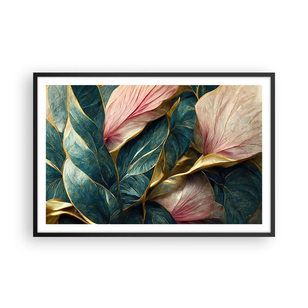 Poster in cornice nera - Stile ed eleganza naturali - 91x61 cm