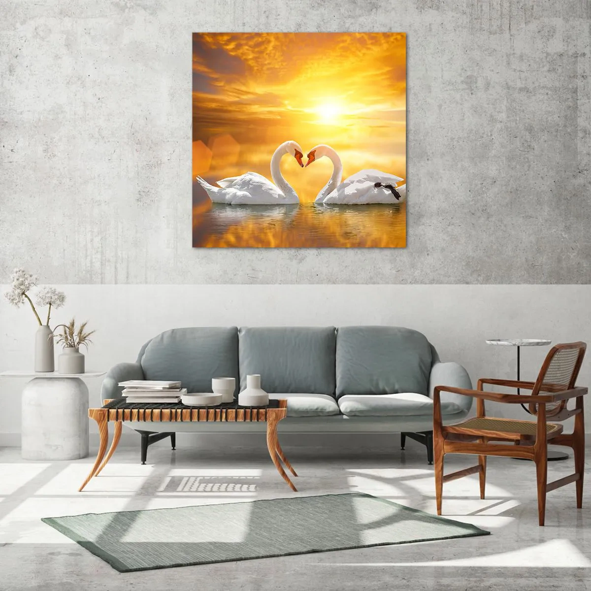 Quadro su vetro - Cuore è la più bella parola del mondo… - 40x40 cm