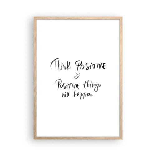 Poster in cornice rovere chiaro - Come vivere? - 50x70 cm