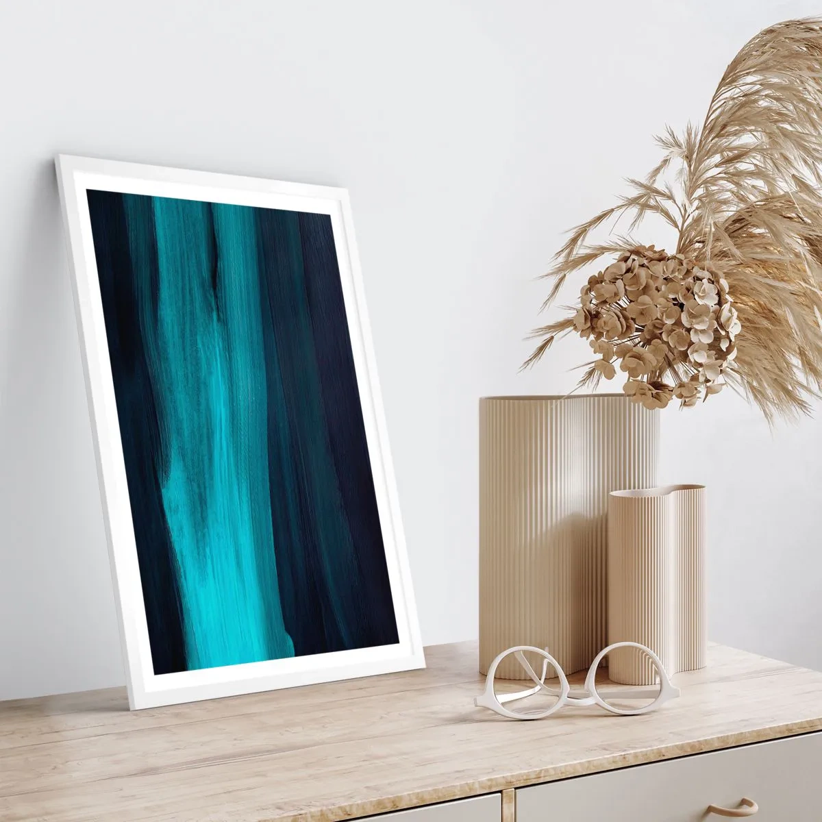 Poster in cornice bianca - Seguendo la corrente - 40x50 cm