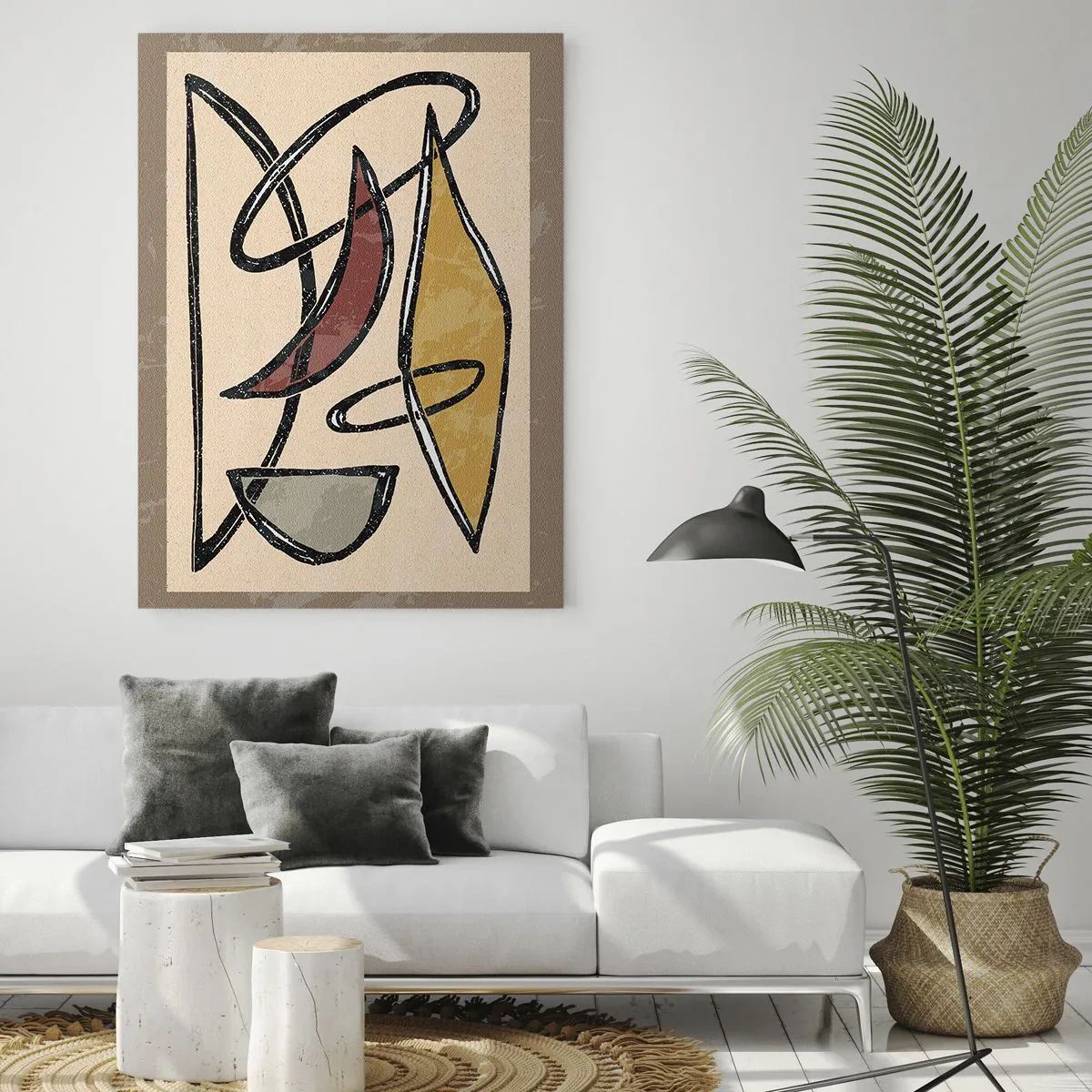 Quadro su vetro - Composizione: archi e ovali - 70x100 cm