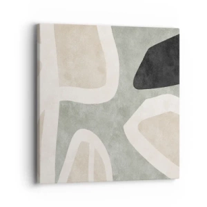 Quadro su tela - Stampe su Tela - Composizione con motivi in nero - 40x40 cm