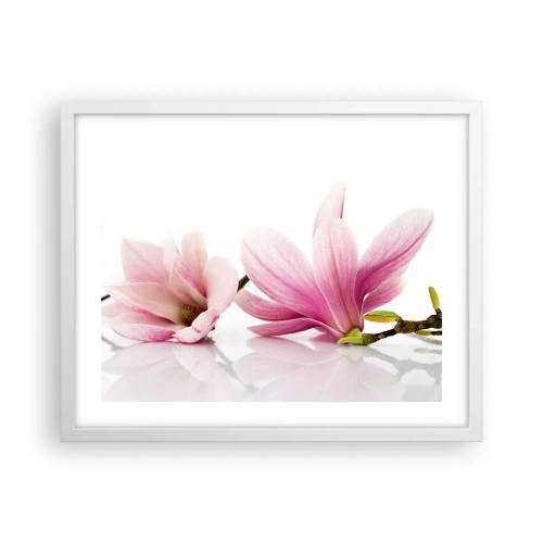 Poster in cornice bianca - Delicati come un soffio di primavera - 50x40 cm