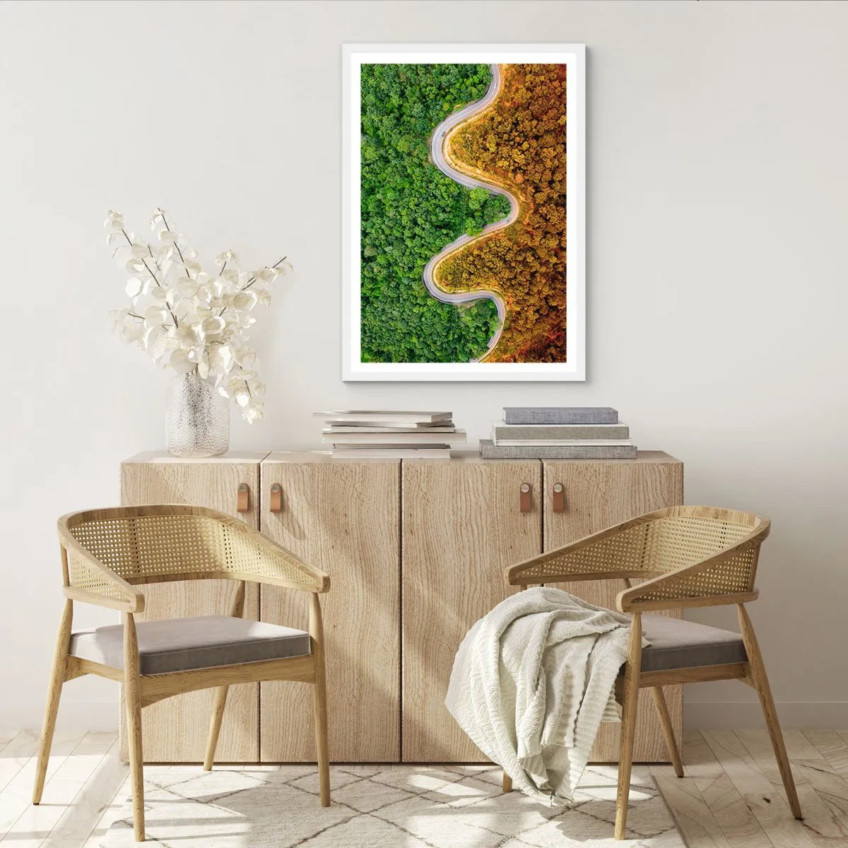Poster in cornice bianca - Confine e separazione - 40x50 cm