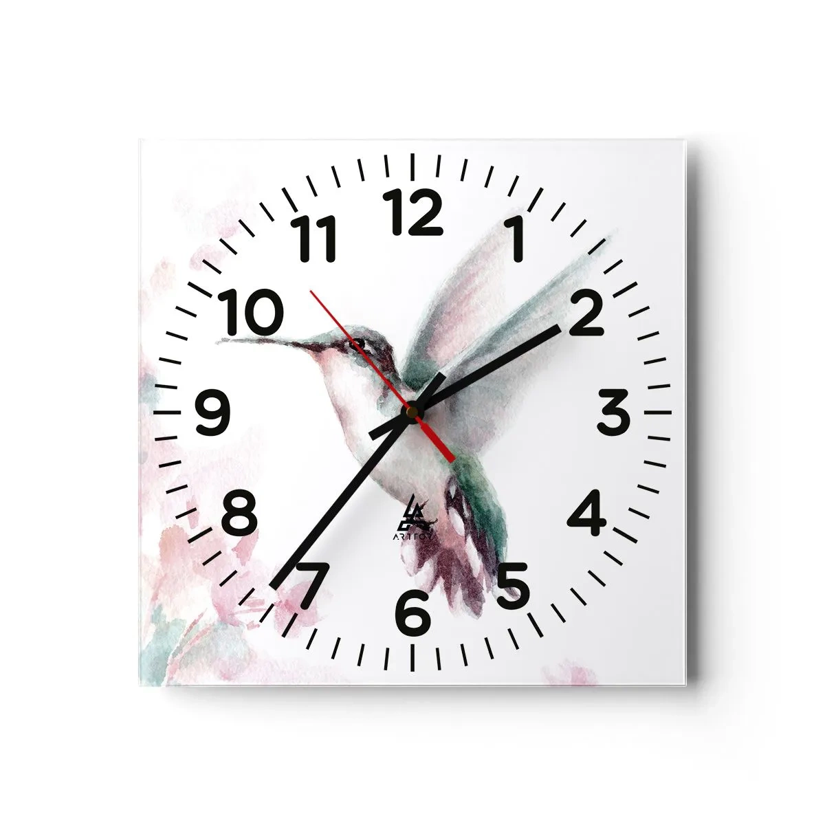 Orologio da parete - Orologio in Vetro - Battito immobile - 40x40 cm