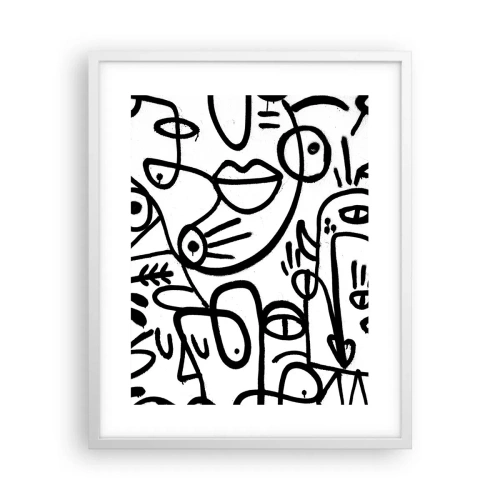 Poster in cornice bianca - Volti e miraggi - 40x50 cm