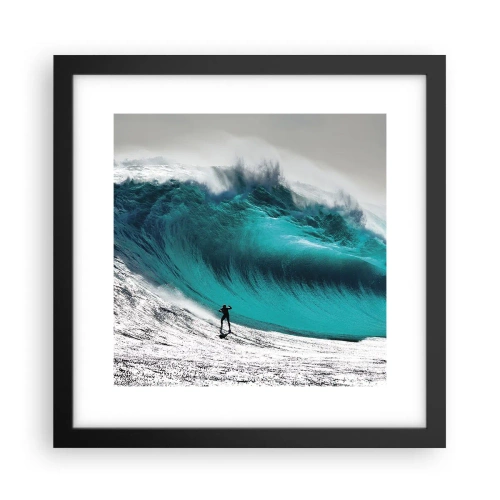 Poster in cornice nera - Sfida accettata - 30x30 cm