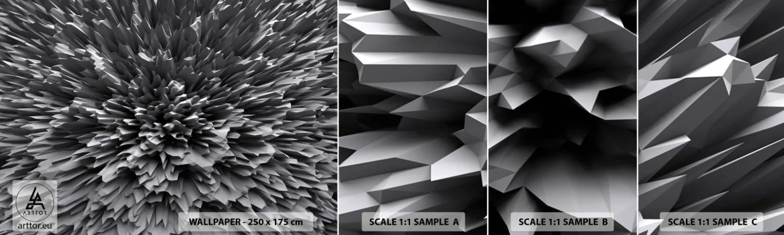 Campione di Fotomurale Adesivo Deluxe Sticker - Spigolosità massima - 3D, Moderno, Tridimensionale - 100x30 cm