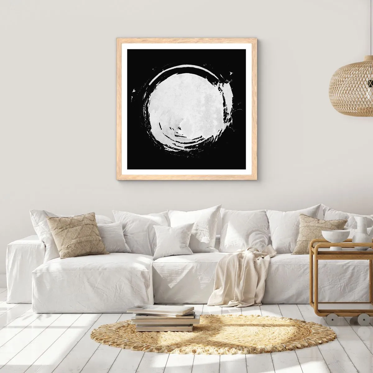 Poster in cornice rovere chiaro - Una buona soluzione - 60x60 cm