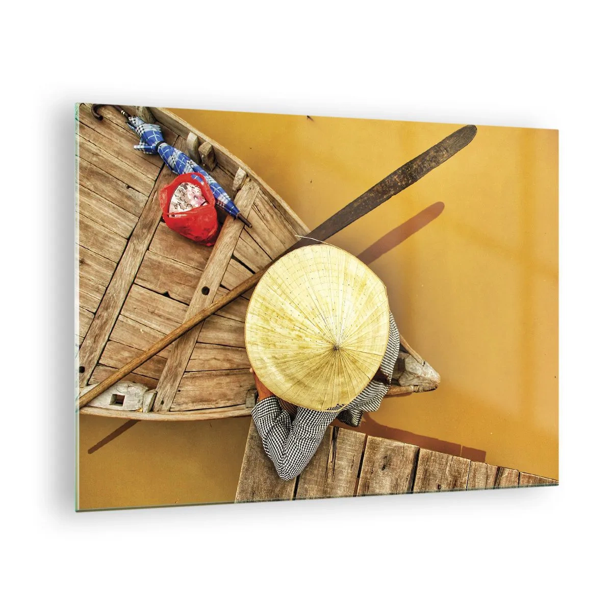 Quadro su vetro - Vita sul Fiume Giallo - 70x50 cm