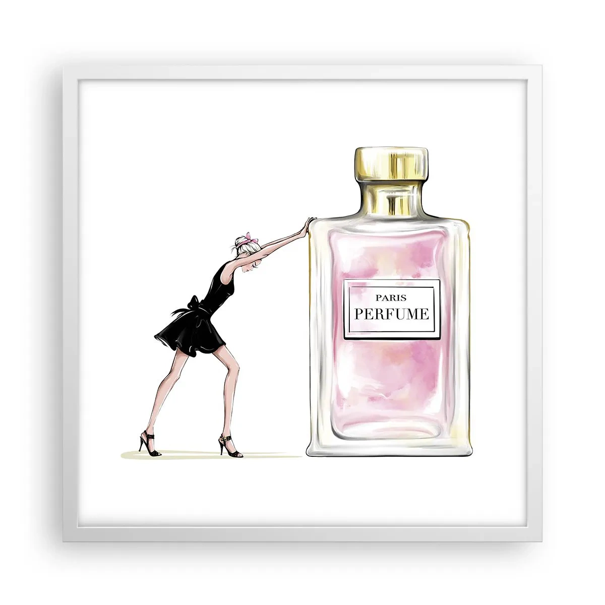 Poster in cornice bianca - L'essenza della femminilità - 50x50 cm