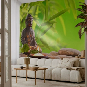 Fotomurali Autoadesivo Deluxe Sticker - La vita è bella - Budda, Bambù, Terme - 400x280 cm