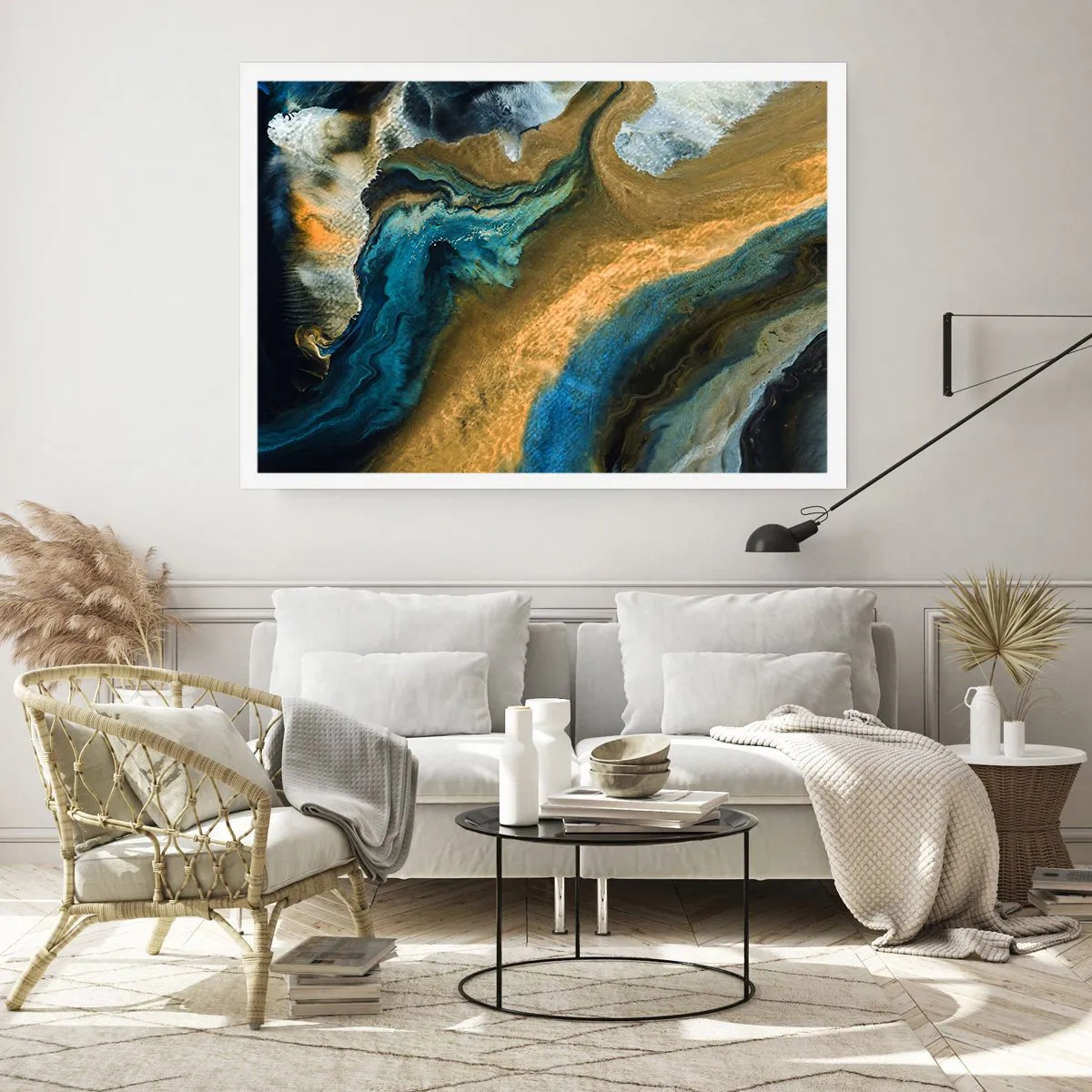 Poster - Blu-oro: influenza reciproca - 50x40 cm