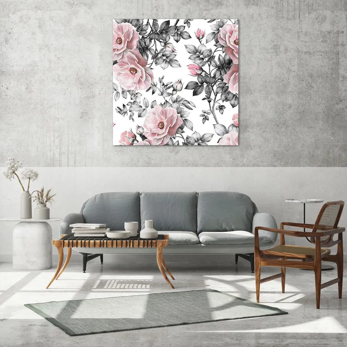 Quadro su vetro - Perdersi tra le rose - 30x30 cm