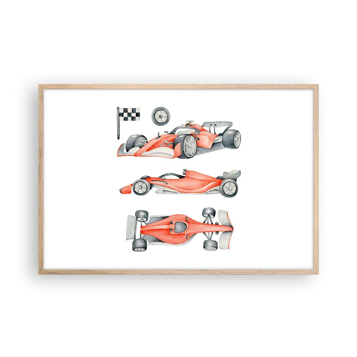 Poster in cornice rovere chiaro - Inseguendo i sogni - 91x61 cm