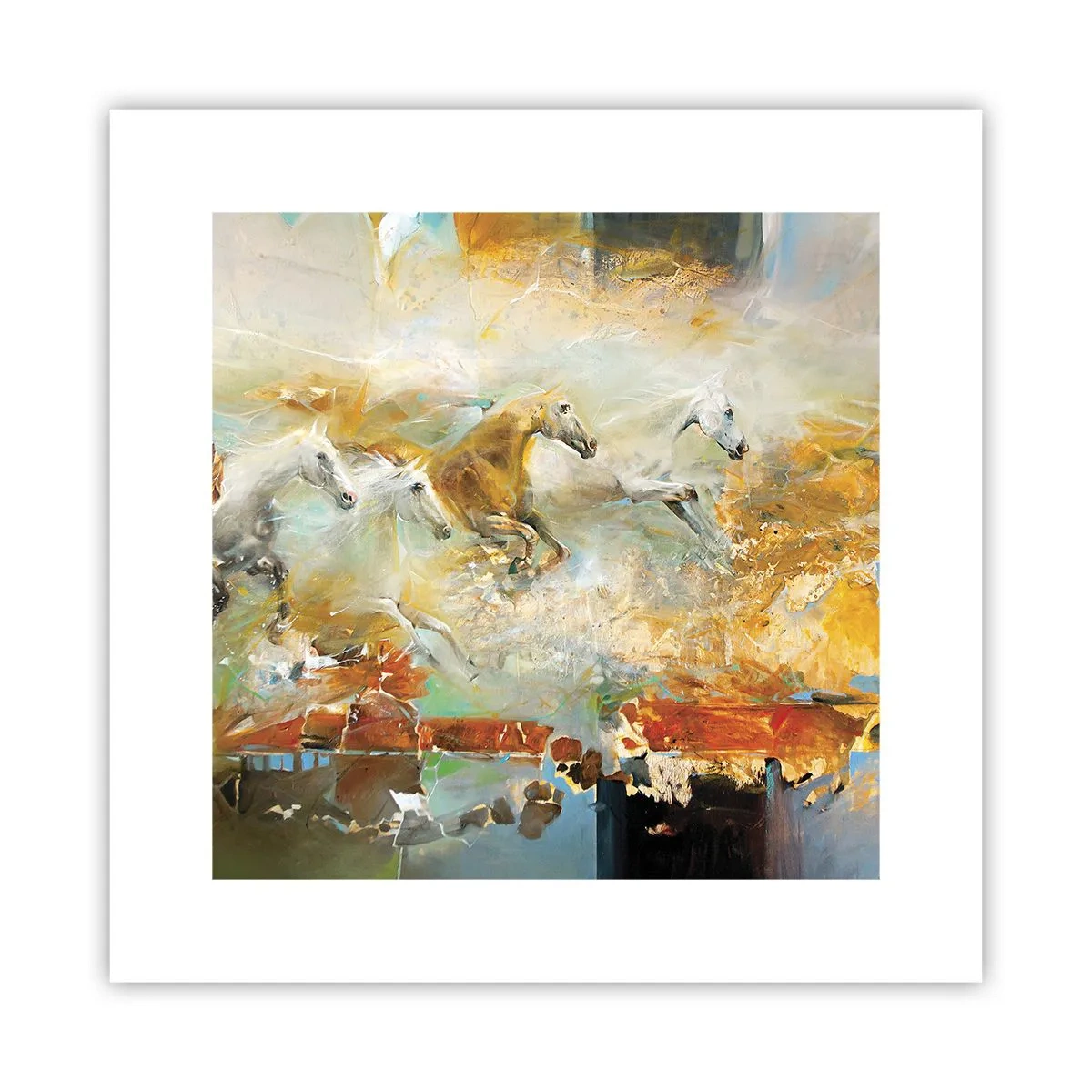 Poster - Al galoppo attraverso la luce - 30x30 cm