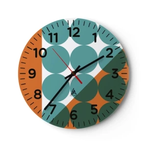 Orologio da parete - Orologio in Vetro - In alto obliquo - 40x40 cm