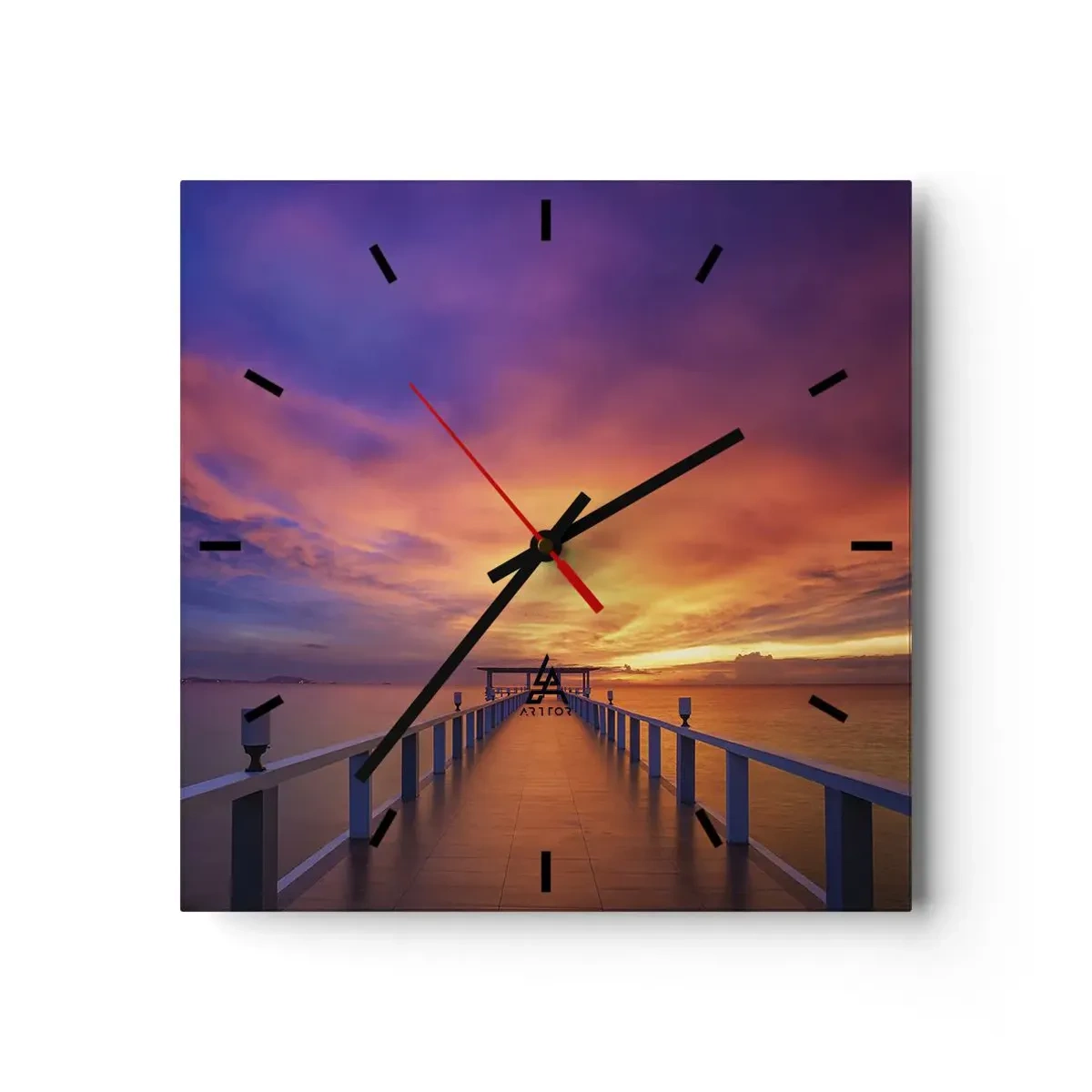 Orologio da parete - Orologio in Vetro - Senza fine - 40x40 cm