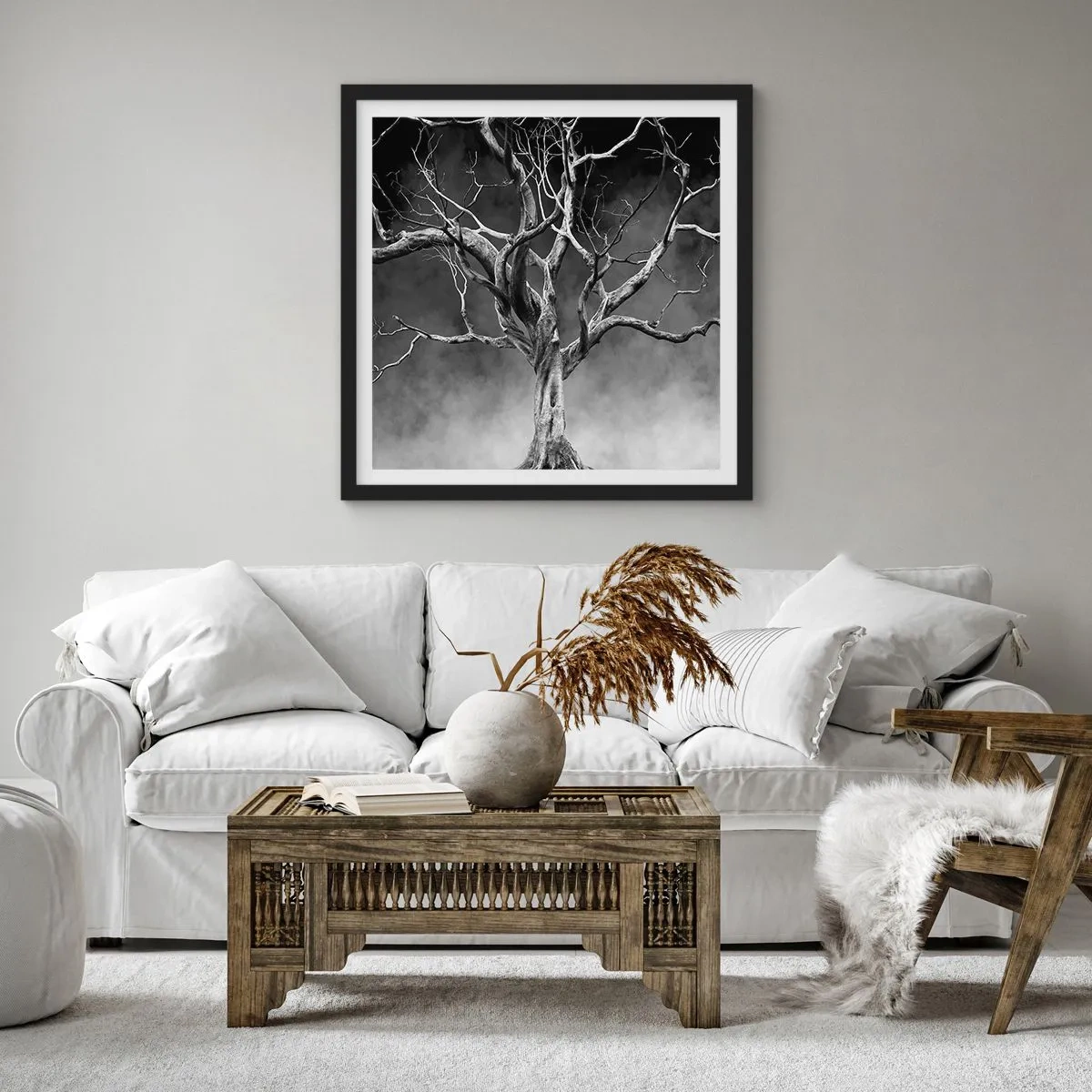 Poster in cornice nera - Primordiale e sacro - 30x30 cm