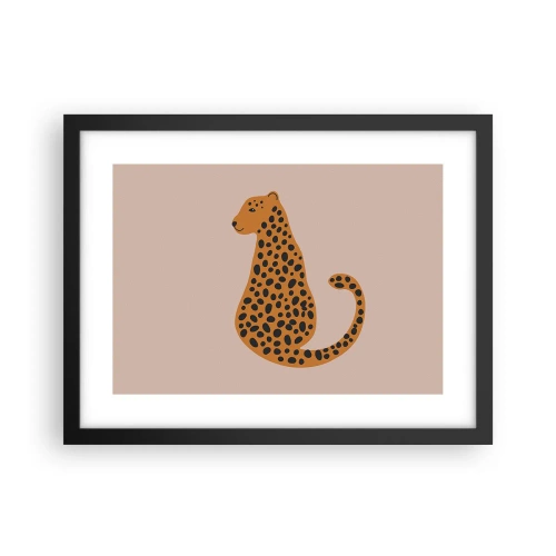 Poster in cornice nera - Il leopardo è un motivo di moda - 40x30 cm
