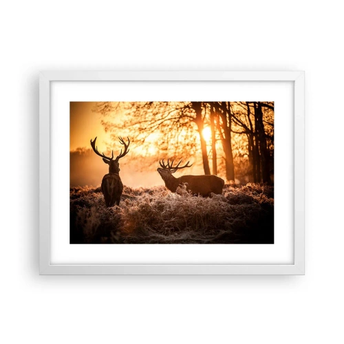 Poster in cornice bianca - Il sogno del cacciatore - 40x30 cm