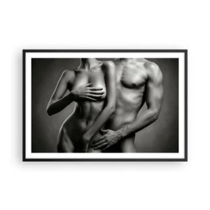 Poster in cornice nera - Adamo ed Eva - 91x61 cm