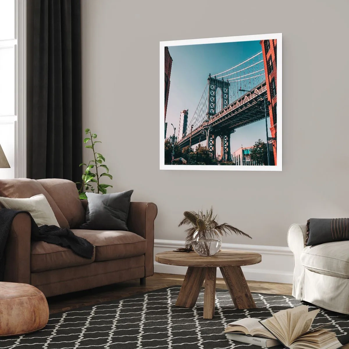 Poster - Sopra le onde della città - 40x40 cm