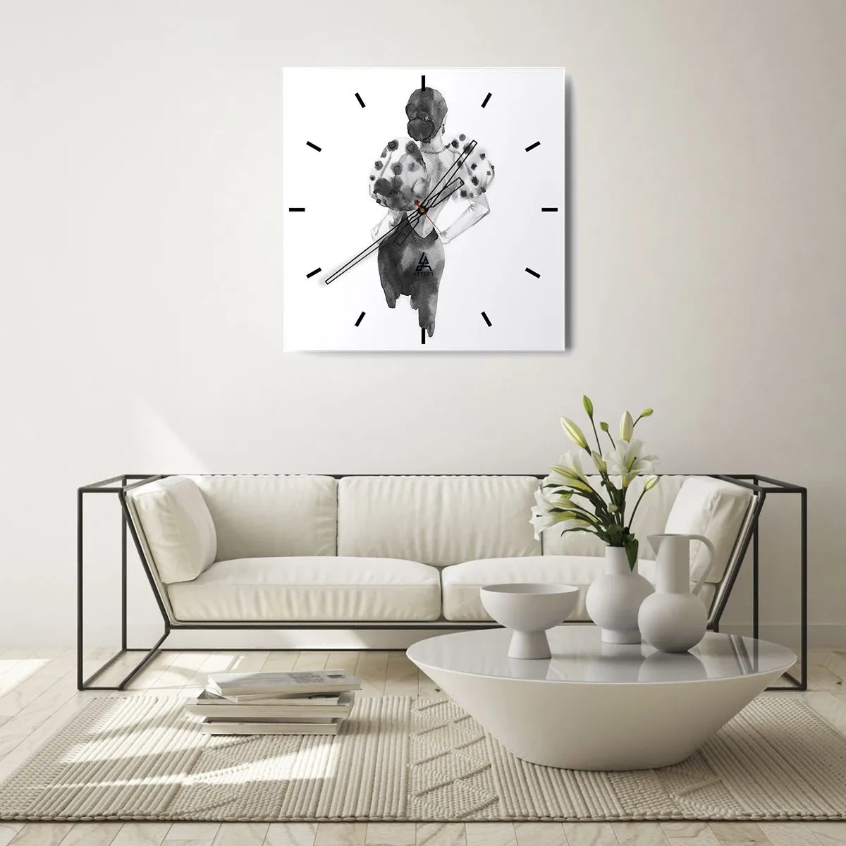 Orologio da parete - Orologio in Vetro - è passata accanto - 30x30 cm