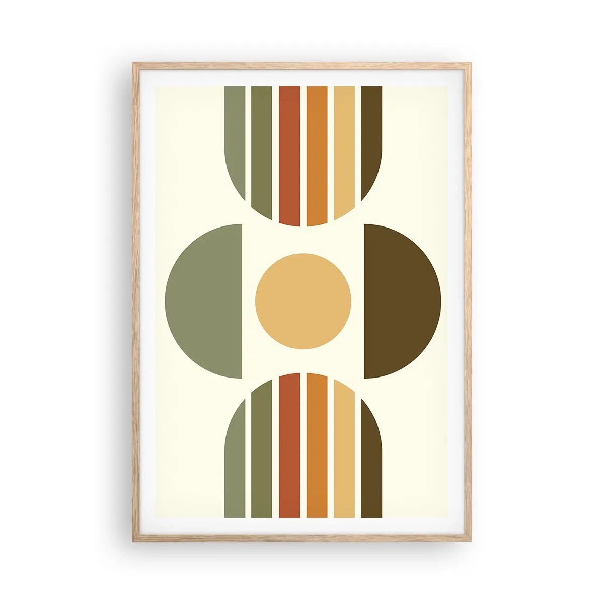 Poster in cornice rovere chiaro - Nei colori della terra - 70x100 cm