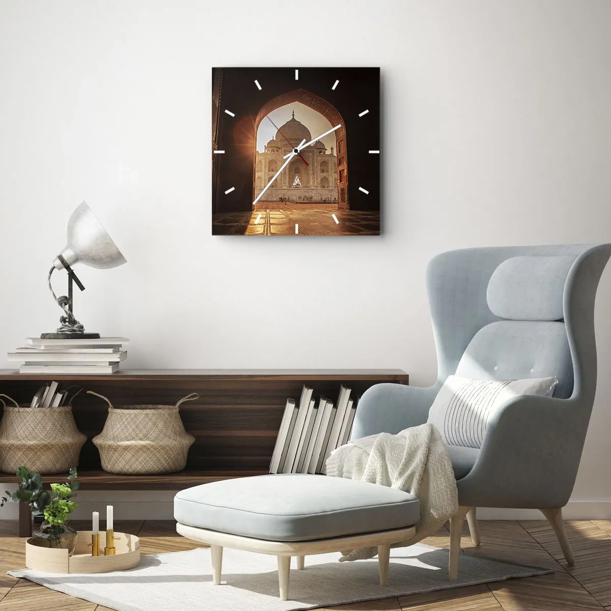 Orologio da parete - Orologio in Vetro - Monumento all'amore ultraterreno - 40x40 cm