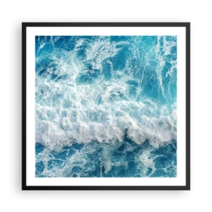 Poster in cornice nera - Con gioia e saltellando - 60x60 cm