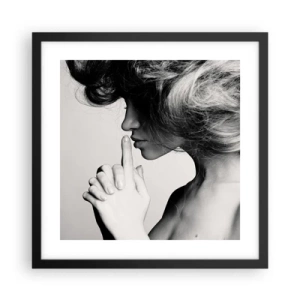 Poster in cornice nera - Ascoltando se stessa - 40x40 cm