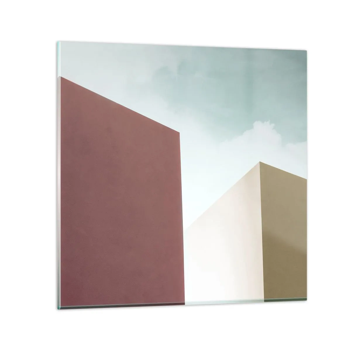 Quadro su vetro - Geometria di un'estate assolata - 30x30 cm