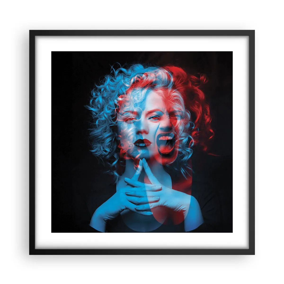 Poster in cornice nera - Alter ego - 50x50 cm