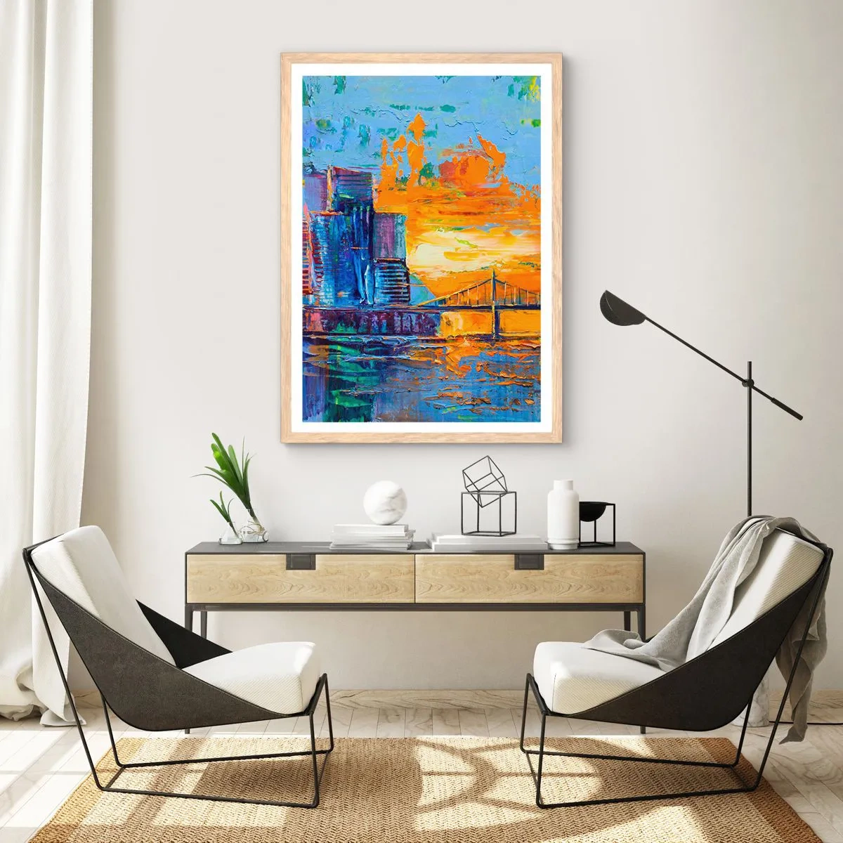 Poster in cornice rovere chiaro - Cultura e natura - 61x91 cm