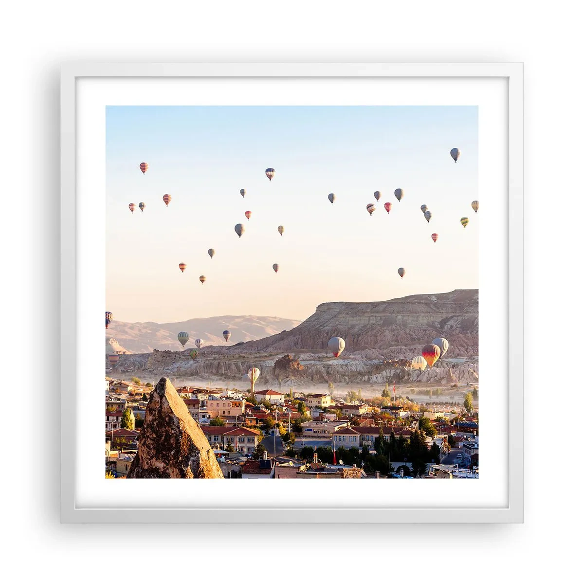 Poster in cornice bianca - Come navi nel cielo - 50x50 cm